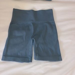 green spandex shorts